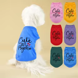 Lindo pero psicópato-Chaleco de verano para perros, ropa para cachorros pequeños, ropa para mascotas, camiseta
