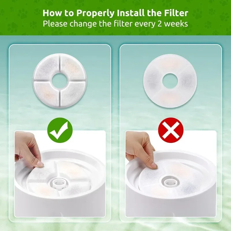 Filtro de carbón activado para fuente automática de gato, alimentador de agua de repuesto, filtro para beber, núcleo, accesorios para mascotas, 4/6/8 Uds. - imagen 4