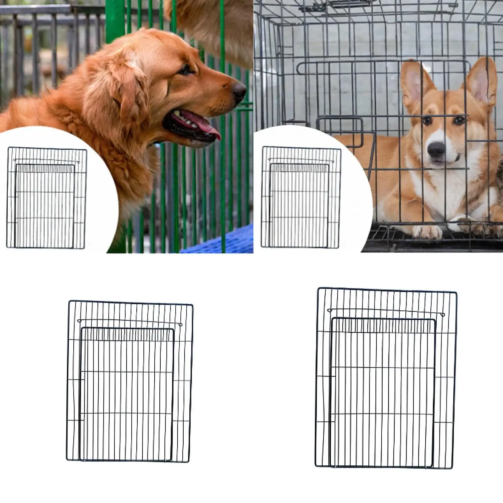 Puerta de parque infantil para mascotas, Protector de alambre de hierro, barrera para perros, jaula para animales pequeños, valla de alambre DIY para hámster, cachorro, gatito, barandilla - imagen 2