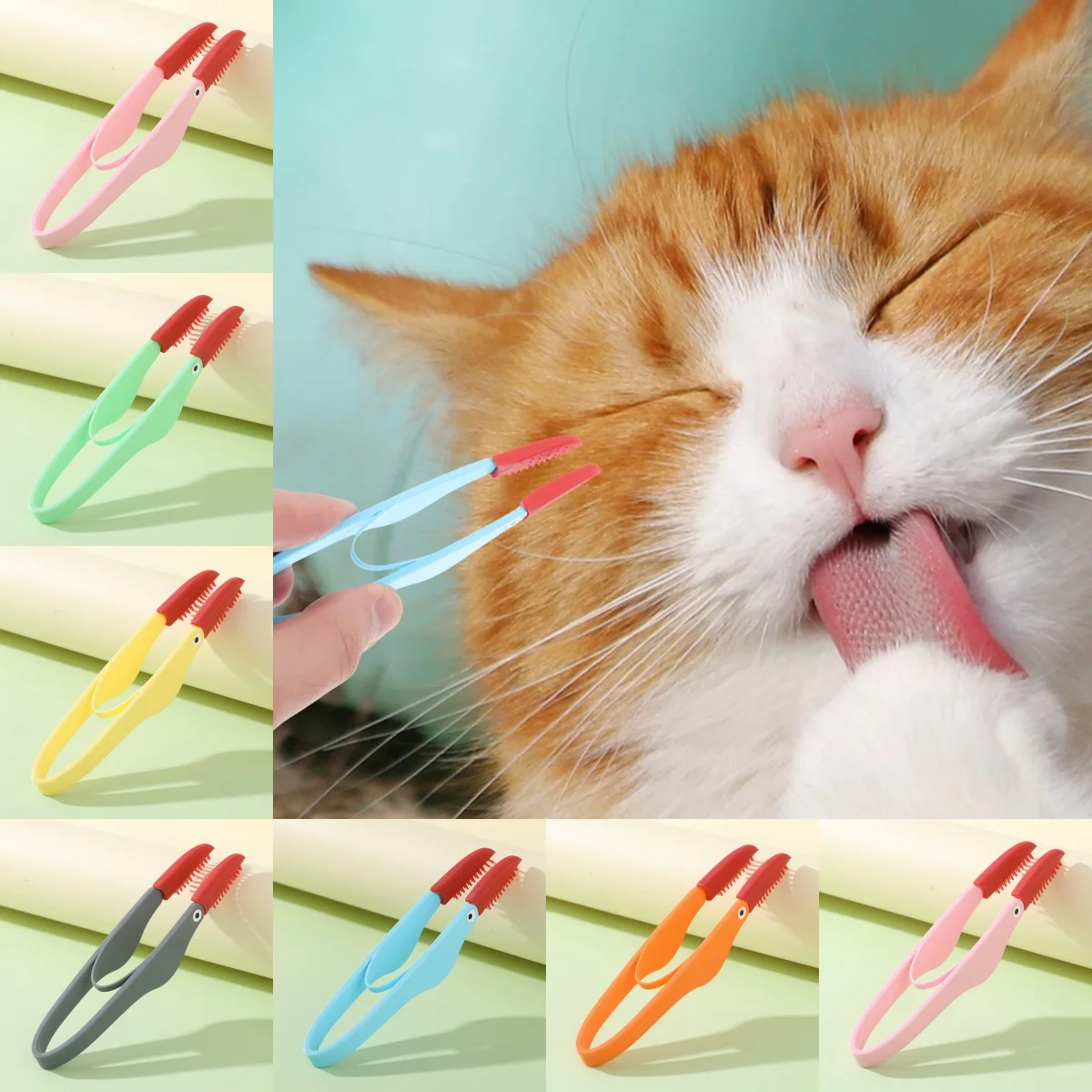 Cepillo suave para limpieza de ojos de mascotas, peine eliminador de manchas y ojos con cerdas suaves para mascotas, herramienta de aseo multifuncional - imagen 2