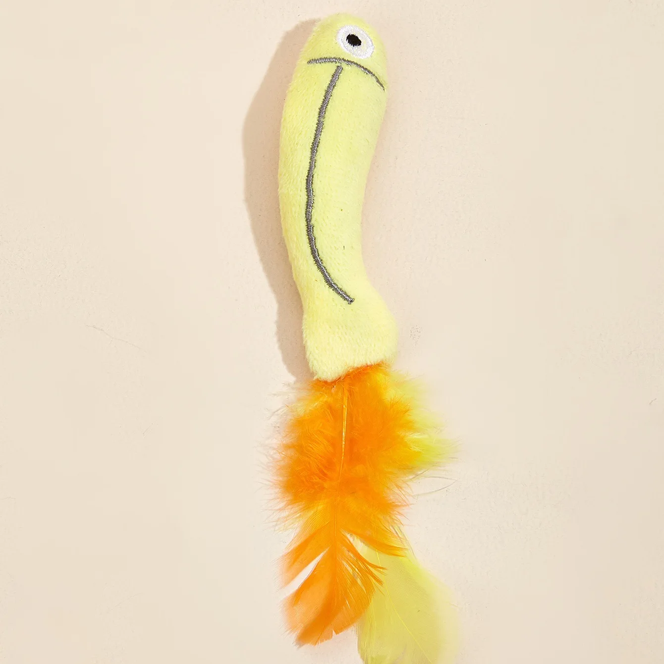 Juguete de pez de pluma simulada con hierba para gato, nuevo juguete de menta para gato, resistente a las mordeduras, rascador - imagen 4