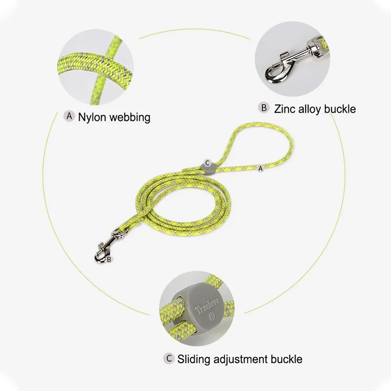 Winhyepet-Correa para perro ajustable de nailon, duradera, antideslizante, colorida, 120CM, manos libres, sin enredos, para cachorros pequeños y grandes, 2022 - imagen 2