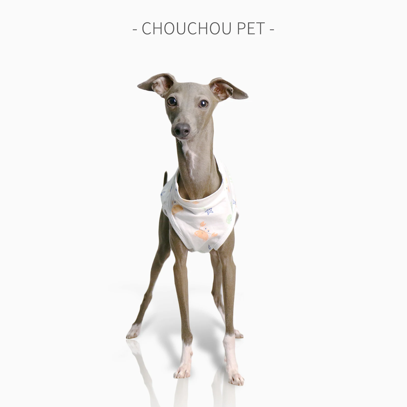 Ropa de verano para perros, chaleco de verano Whippet de galgo italiano, ropa estampada de algodón para perros