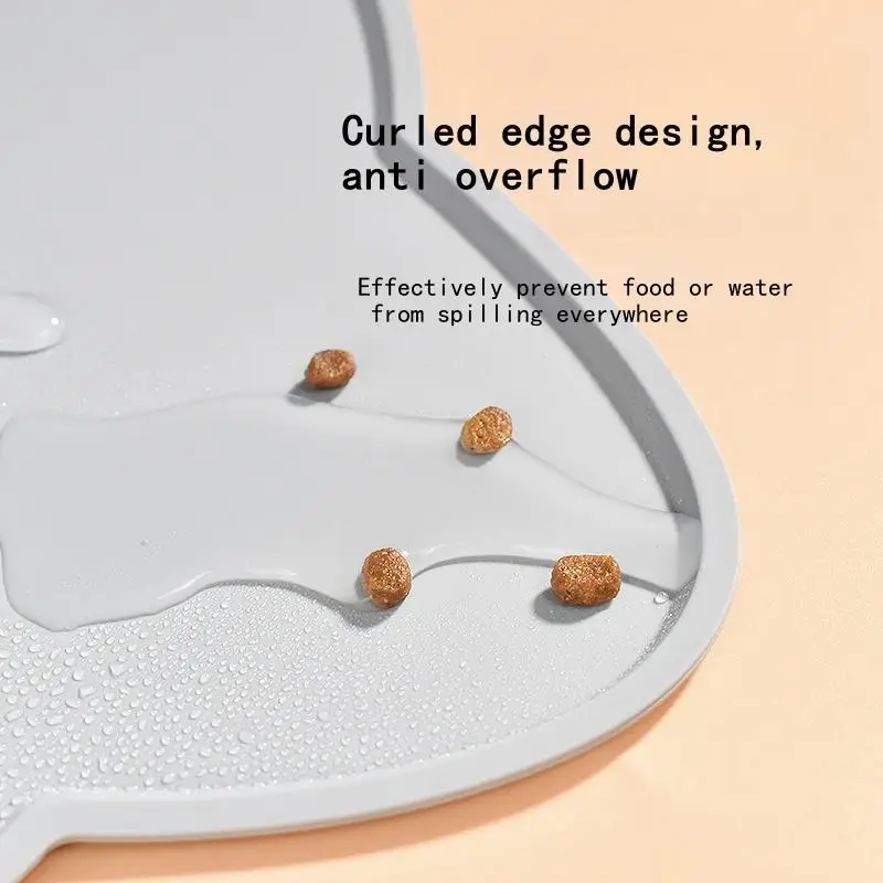 Estera de alimentación de silicona para mascotas, estera de comida para gatos de calidad alimentaria, estera antiadherente impermeable para alimentador de perros y gatos, estera para cuencos de agua, mantel individual para mascotas - imagen 3