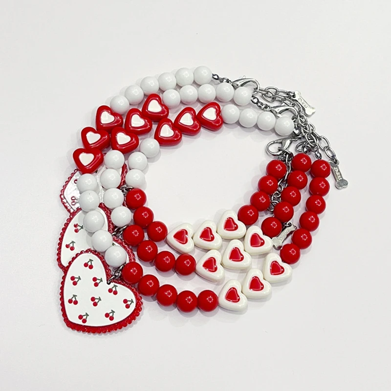 Collar ajustable con charms de cereza para perro pequeño - imagen 2
