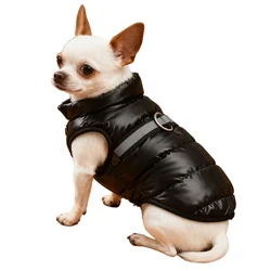 Chaqueta cálida de invierno para perros pequeños y medianos, chaqueta de nieve impermeable a prueba de viento para perros y gatos, ropa para cachorros y mascotas