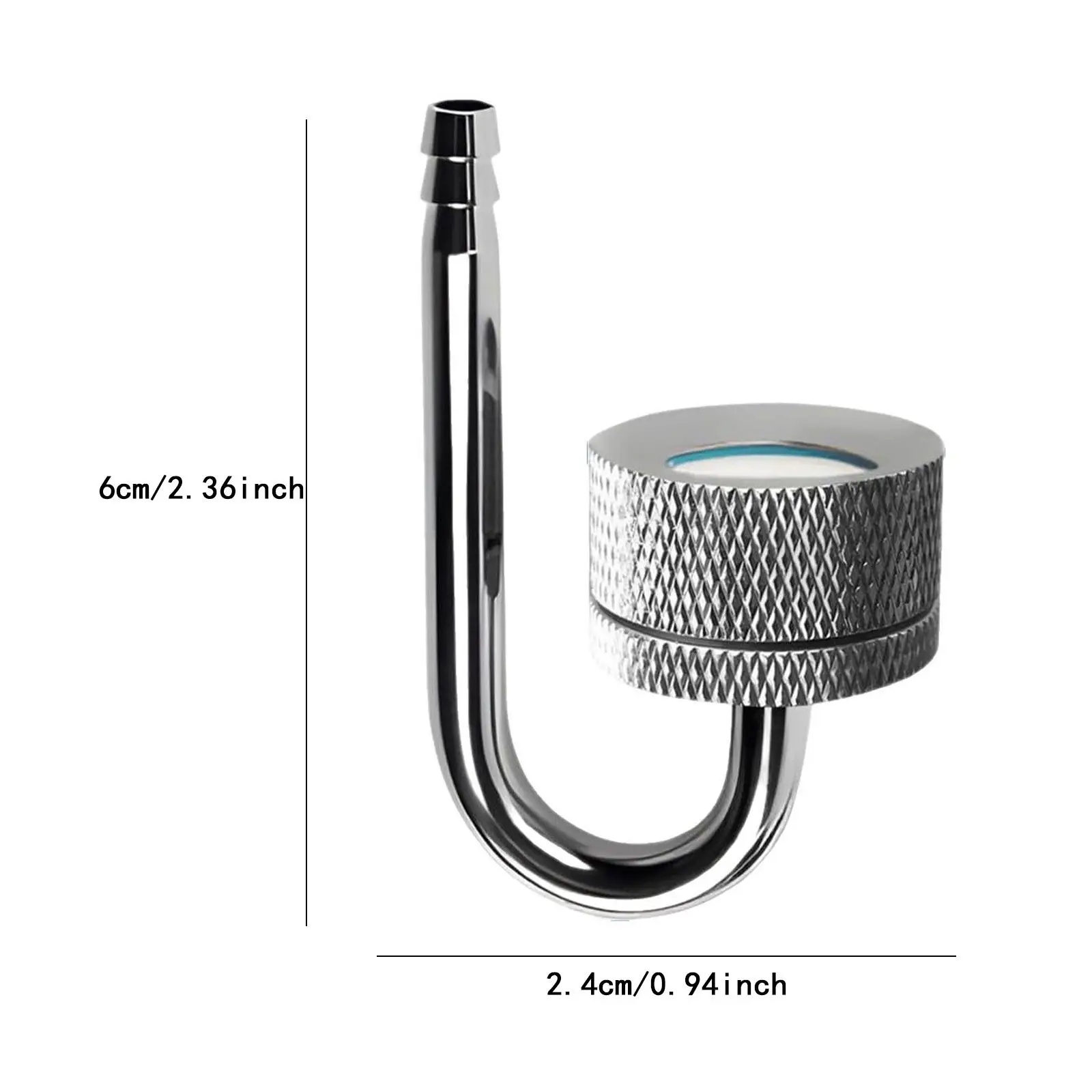 2 Pieces Aquarium CO2 Diffuser with Suction Cups Carbon Dioxide Air Refiner for Circulation System