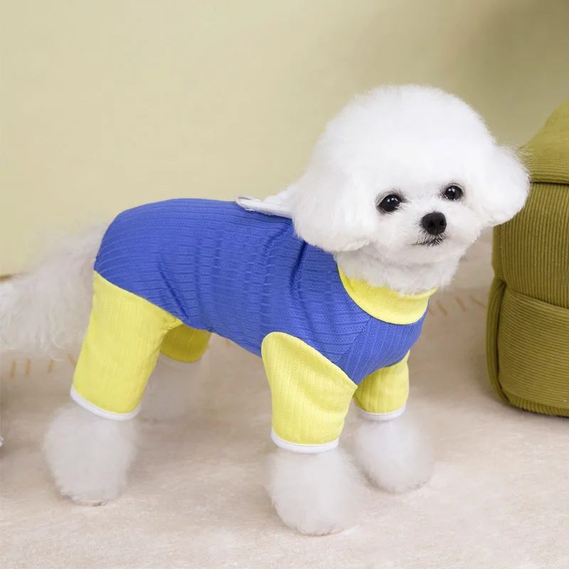 Ropa para perros y mascotas, decoración de alas, Sudadera con capucha para gatos de 4 patas, mono azul y morado para cachorros, pijama para perros, chándal para perros pequeños Chiwawa XL - imagen 4