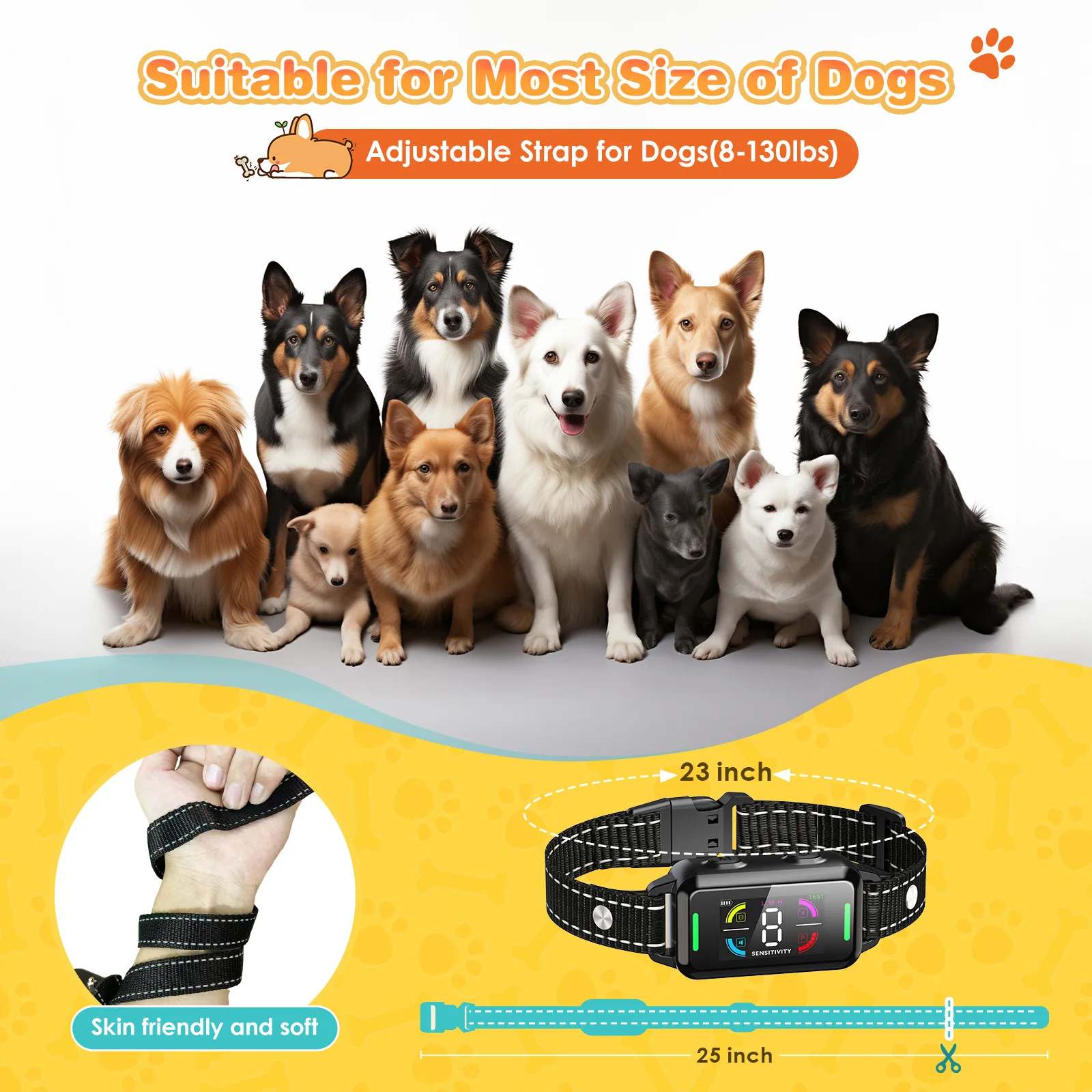 Collar antiladridos automático para perros vibración y modo silencioso - imagen 4