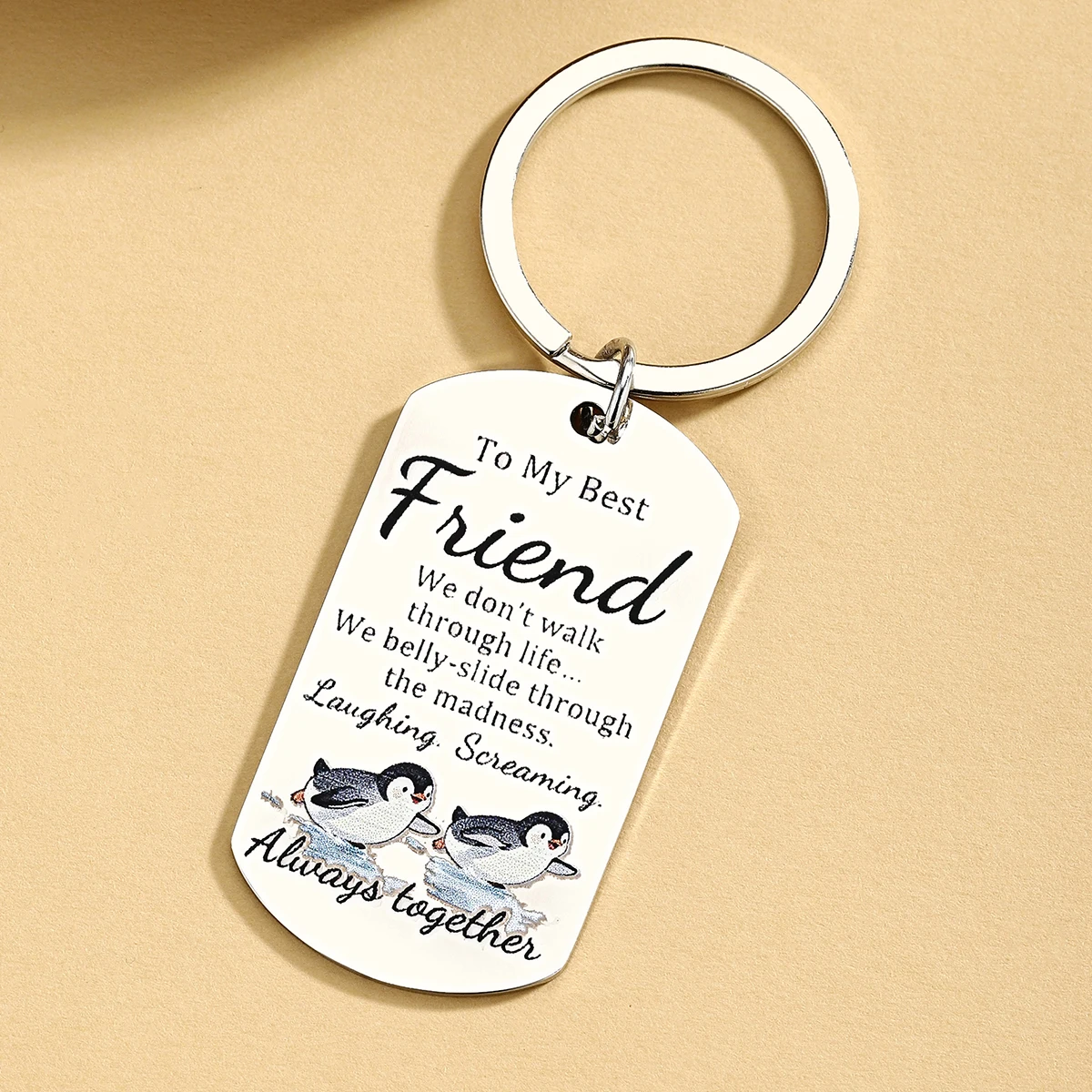 Rellenos de medias para mujeres jóvenes y adultos, llavero de mejor amigo, rellenos de medias Gunny para mujeres, lindos pingüinos, regalos de amistad - imagen 3