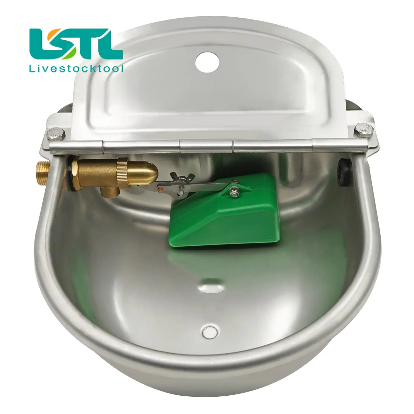 Bebedero de agua de acero inoxidable para perros, caballos y vacos, con válvula de cobre o solo accesorio de válvula de cobre, flotador automático para cultivo - imagen 5