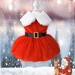 Disfraz navideño para perros y gatos - vestido festivo para cachorros