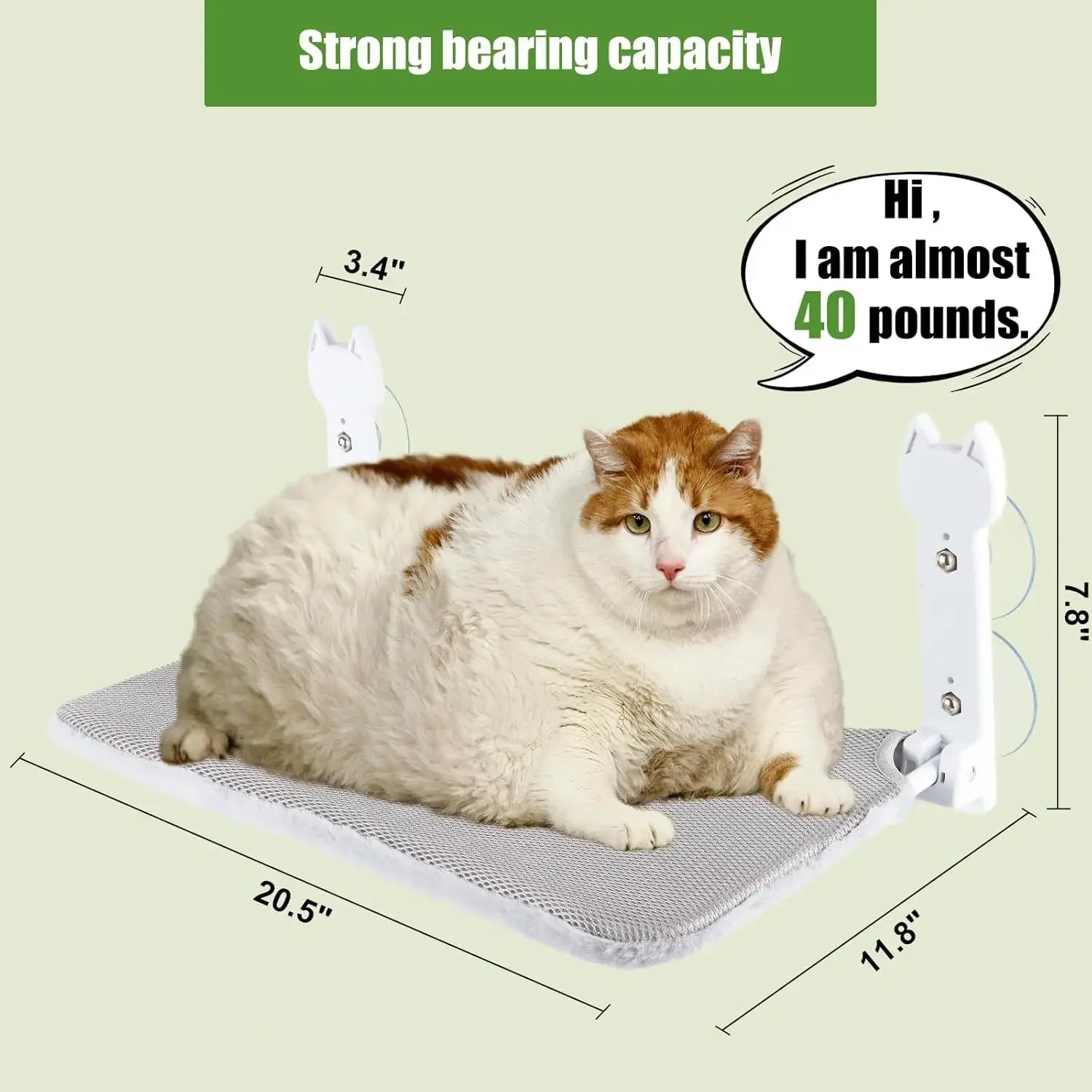 Hamaca para gatos, ventana, sol para gatos, cama colgante, balcón, ventosa, cesta colgante de vidrio, nido para mascotas, suministros para mascotas - imagen 3