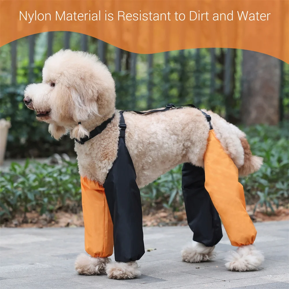 Mallas impermeables para perros, pantalones protectores de piernas ajustables para perros, pelo largo, pantalones para perros a prueba de agua y suciedad, evita orinar - imagen 5