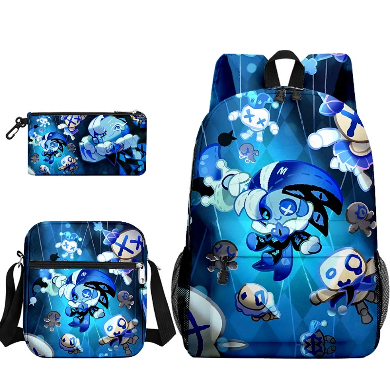 3 uds Cookie Run: mochila de galleta de leche de sombra del Reino, mochila escolar de dibujos animados, bolso de hombro para estudiantes, bolsas de almuerzo de leche de sombra, regalo - imagen 5