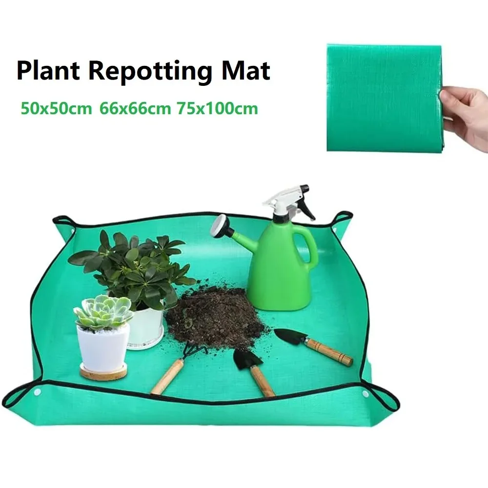 Estera plegable para plantar, almohadilla para macetas para jardinería casera, maceta reutilizable impermeable, suministros para el cuidado de plantas de jardín - imagen 4