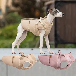 Chaqueta para perros pequeños con arnés, abrigo cálido otoño invierno