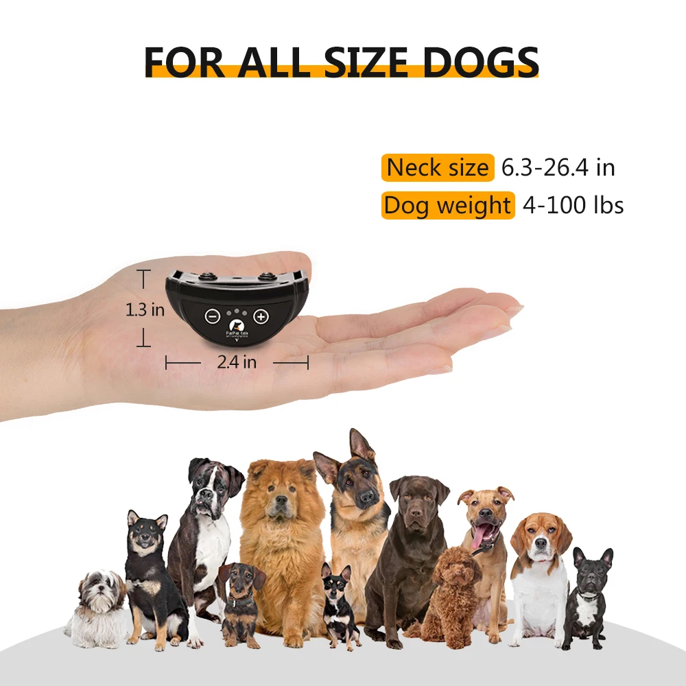 Dispositivo antiladridos para perros, Collar de entrenamiento con vibración para mascotas, recargable, sin descargas estáticas, Control de perros, Collar impermeable para perros - imagen 5