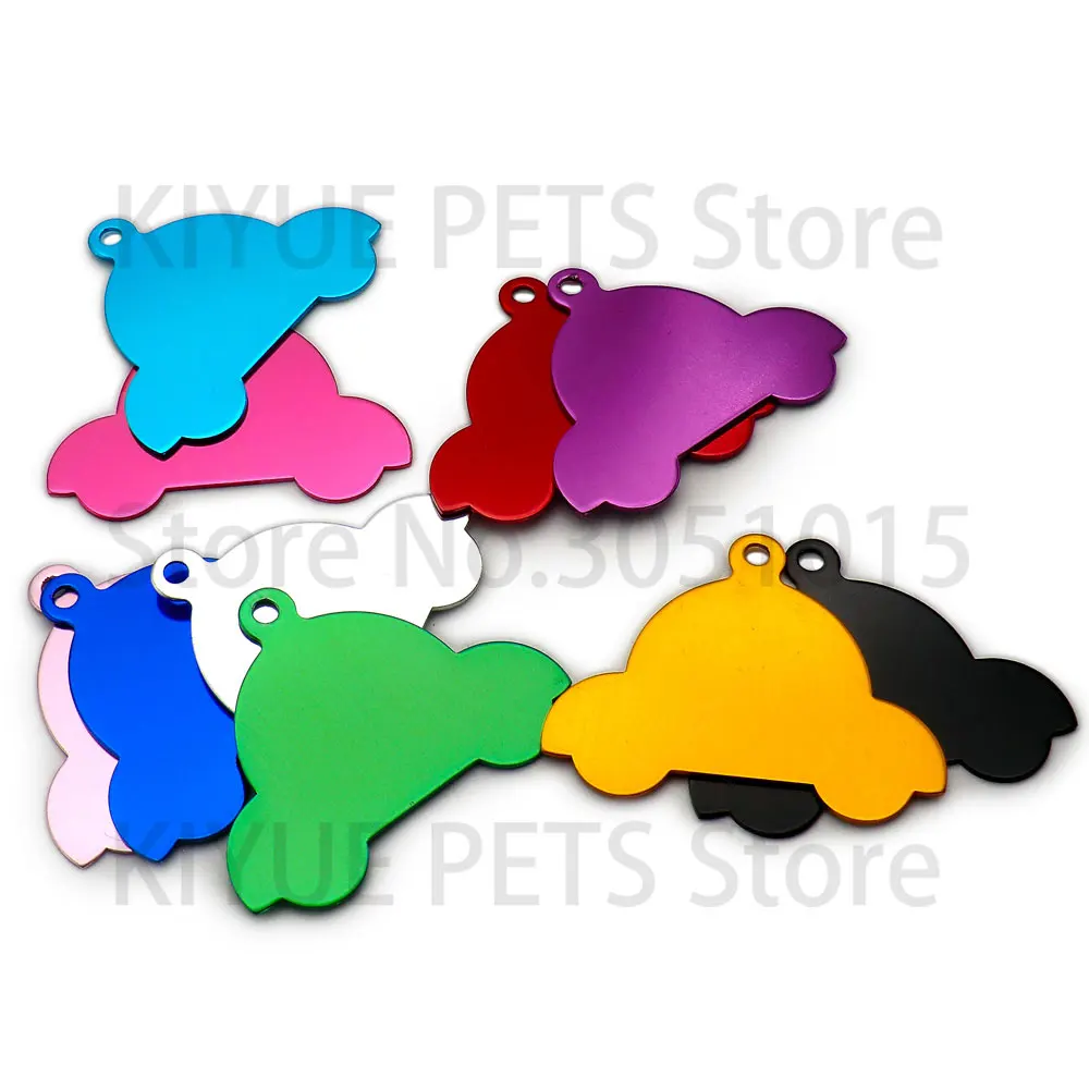 Placa de identificación personalizada para mascotas, etiqueta de identificación para perros, grabado DIY, llavero de aluminio para llave de coche, venta al por mayor, 20 piezas - imagen 4