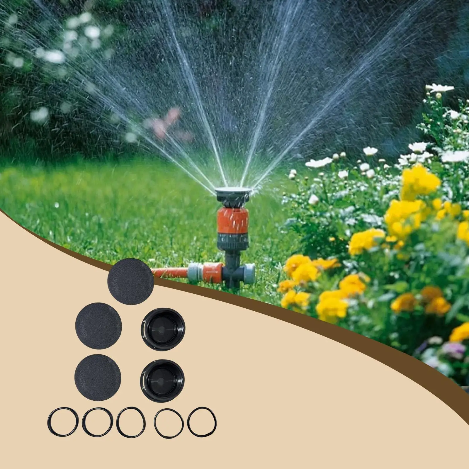 Tapas para cabezal de aspersor de riego de jardín, Protector de cubierta ABS negro duradero para riego automático de césped - imagen 5