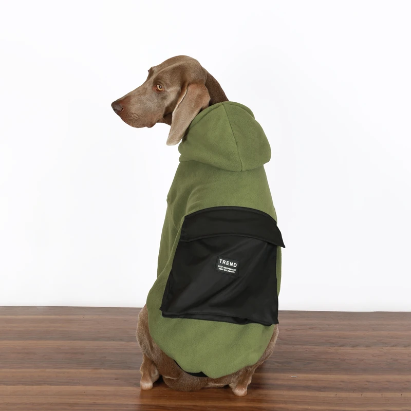 Chaqueta grande para perro de primavera con sudadera con capucha, disfraz para perros grandes medios de 2 le sina, diseño de moda, trajes de Labrador Golden Retriever en invierno - imagen 3