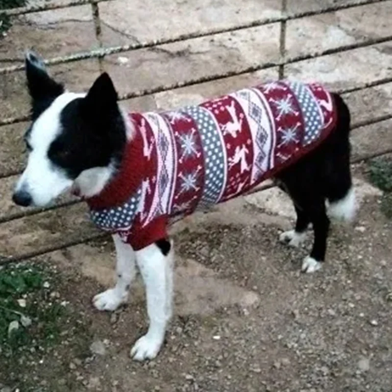 Ropa navideña para perros grandes, suéter de invierno para mascotas para perros medianos y grandes, Bulldog, Labrador, Golden Retriever, jerseys, ropa para mascotas - imagen 3