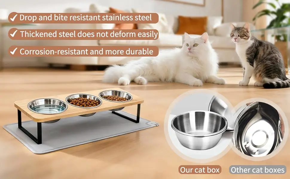 Diseño limpio de platos para gatos