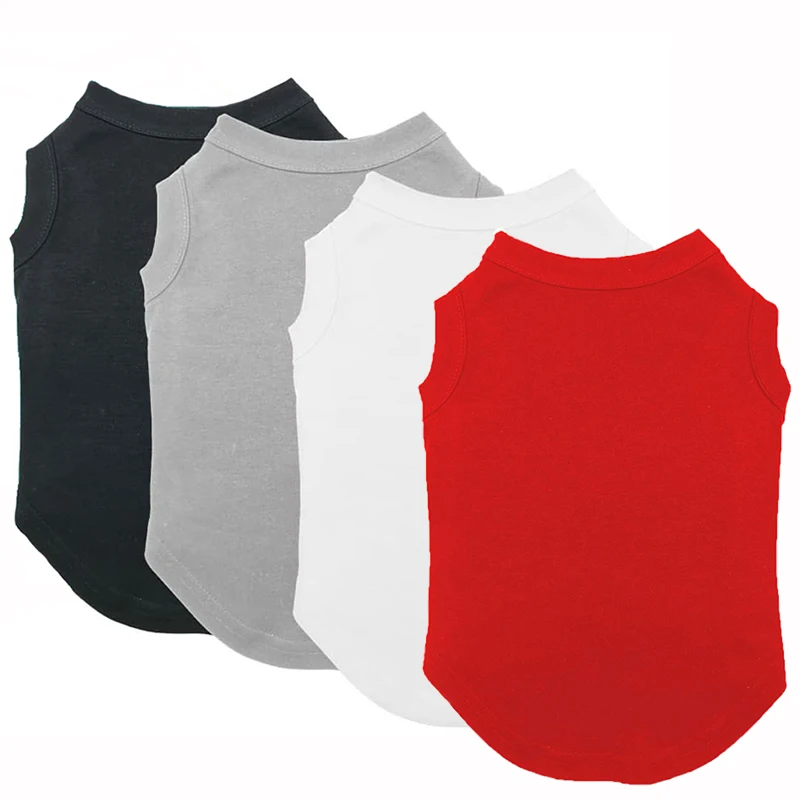 Ropa de camisa para perros, camiseta de primavera y verano, ropa, camisas suaves en blanco, ropa para perros Extra pequeños, medianos y grandes