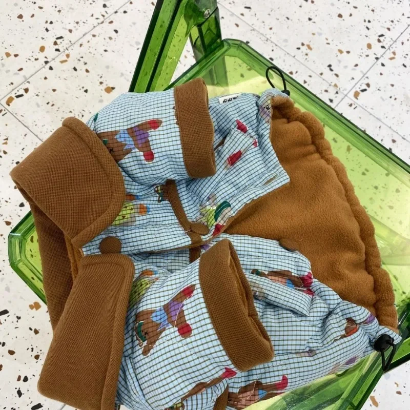 Abrigo de invierno cálido y grueso con estampado de dibujos animados, ropa para mascotas, abrigo para perros, chaquetas para perros, ropa de algodón para perros pequeños, ropa para perros a la moda - imagen 5
