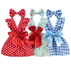 Vestido de verano con volantes para perros pequeños – Algodón y encaje