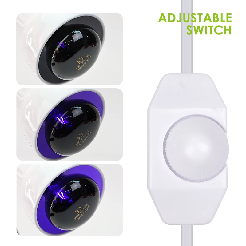 Soporte de lámpara de calefacción E27 para Reptiles de mascotas, bombilla de tanque, lámpara de calefacción de cerámica para tortuga, lagarto, terrario, serpiente