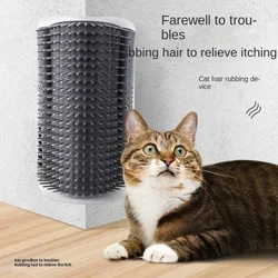 Rascador vertical con cepillo para gatos – Poste arañador y peine integrado