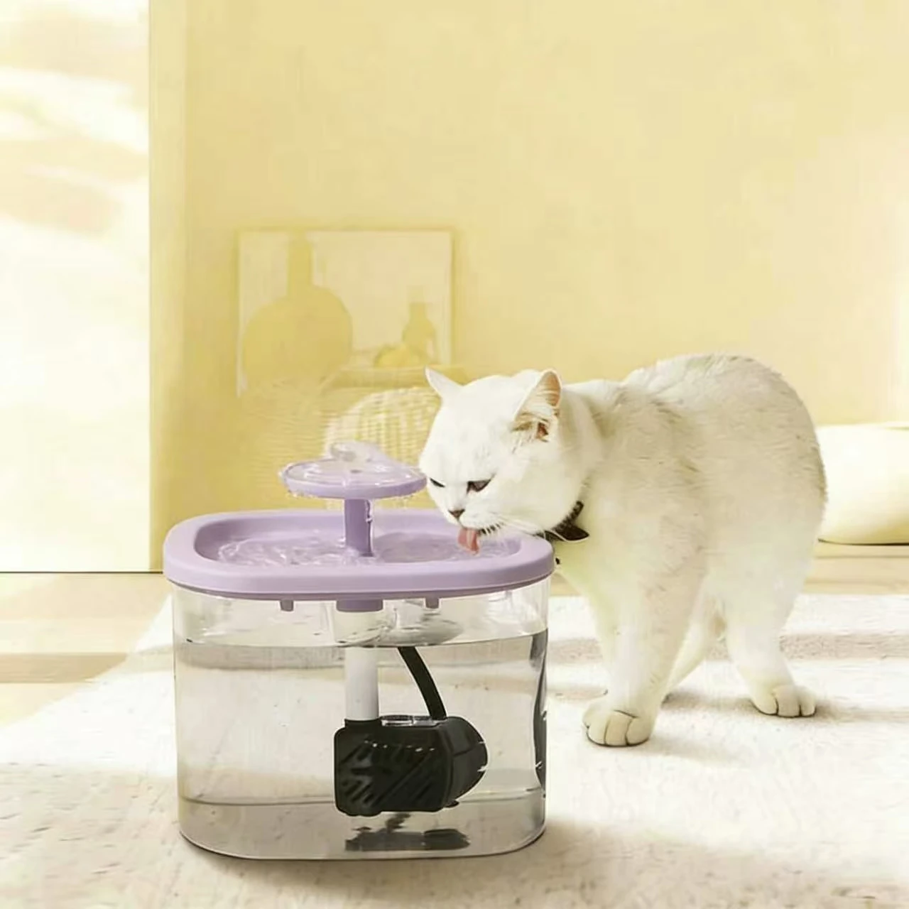 Fuente de agua automática silenciosa para gatos y perros
