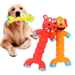 Juguete dental sonoro de látex para perros – Limpia dientes y entretiene
