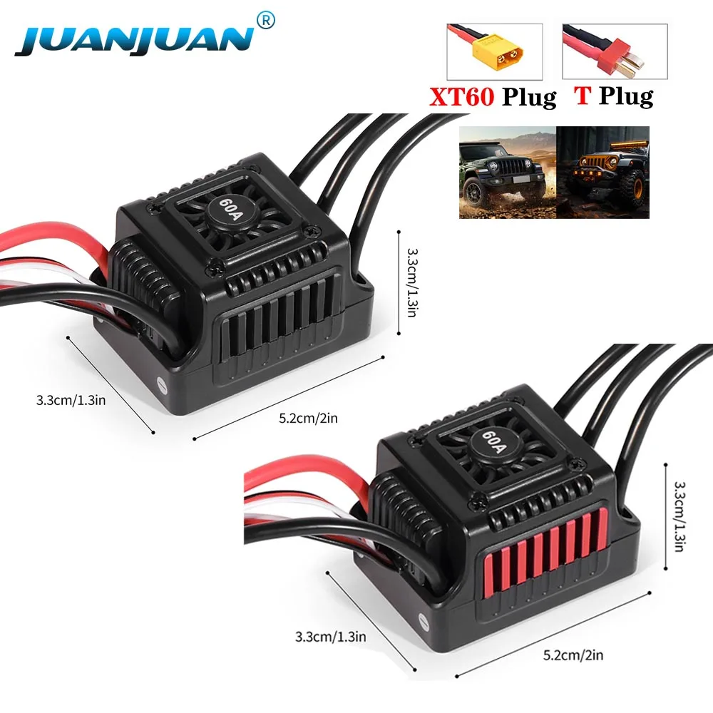 ESC brushless impermeable con enchufe XT60 para coches RC - imagen 3