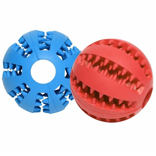 Juguetes de silicona para perros, pelota de goma elástica con fugas, bolas interactivas divertidas para Limpieza de dientes de mascotas, juguetes para masticar resistentes a las mordeduras - imagen 4