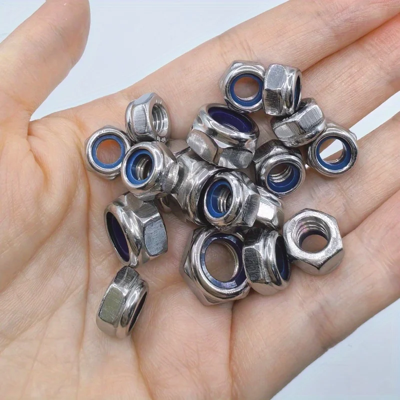 Las tuercas de bloqueo de acero inoxidable de 100/192 piezas son ideales para bloquear las arandelas para evitar aflojar los pernos debido a vibraciones, impactos, etc. - imagen 2