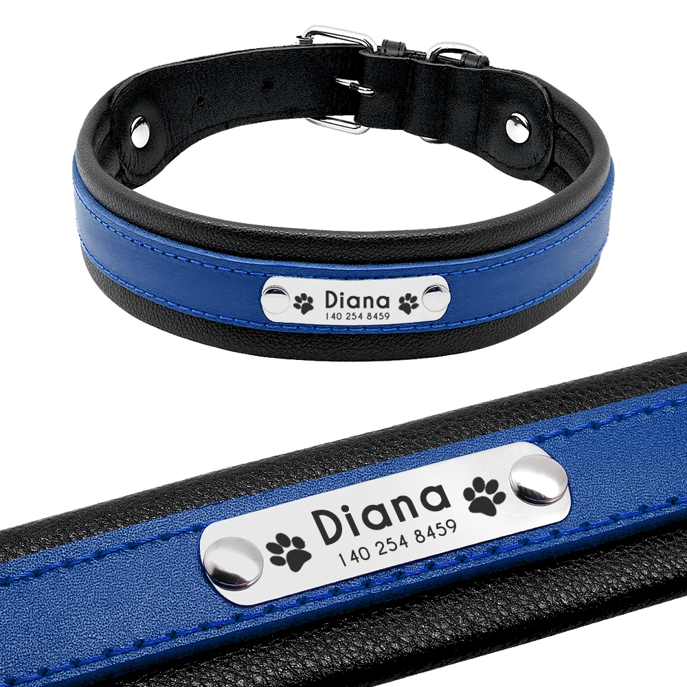 Collar de cuero personalizado para perros grandes - imagen 3