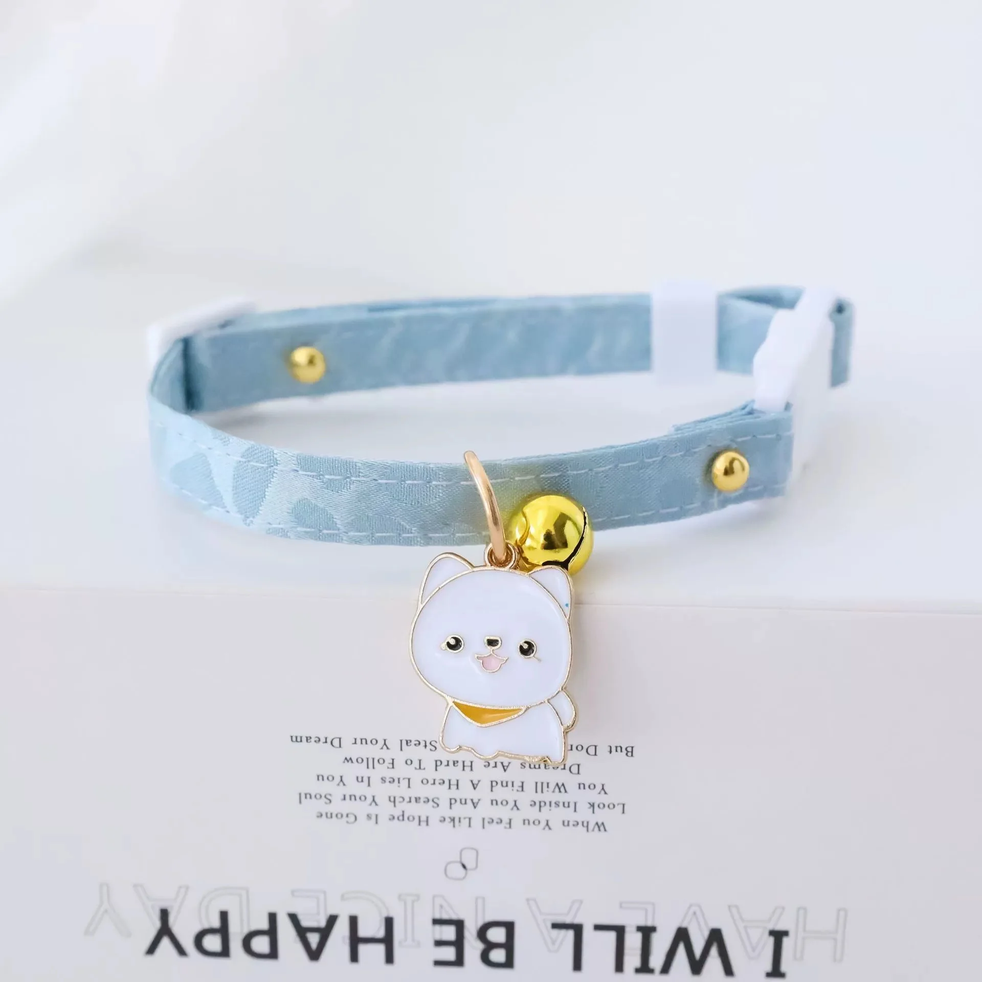 Lindo Collar de gato Koala con campana, Collar de seguridad ajustable, signo en forma de Animal, Collar de gato con patrón de fruta para cachorros, gatitos y gatos - imagen 2