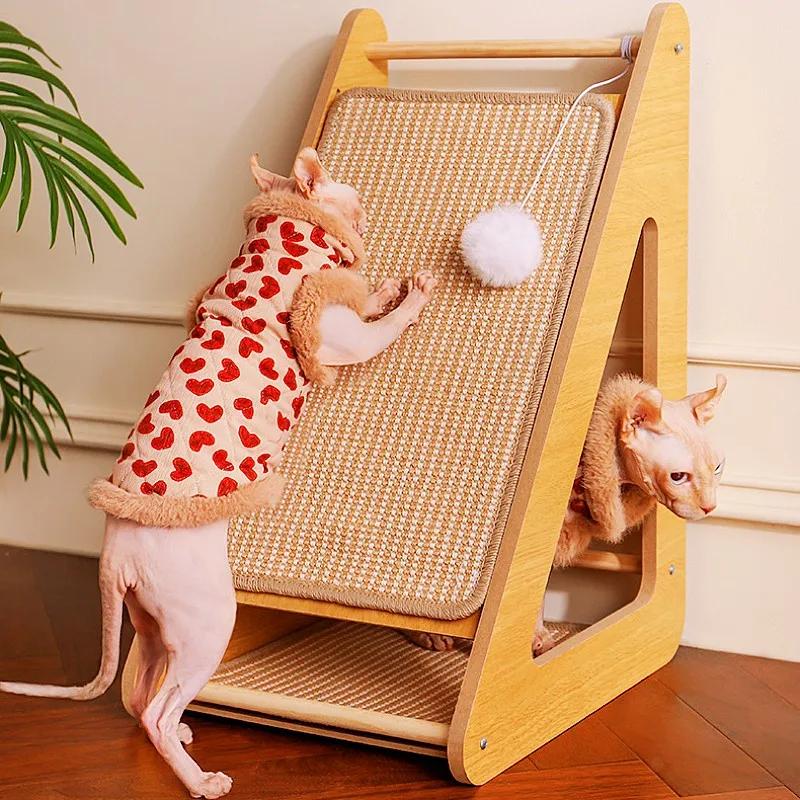 Rascador para gatos, marco de escalada para gatos, columna rascadora de Sisal para gatos, juguetes con garra, tablero rascador de madera, muebles protectores para sofá - imagen 3