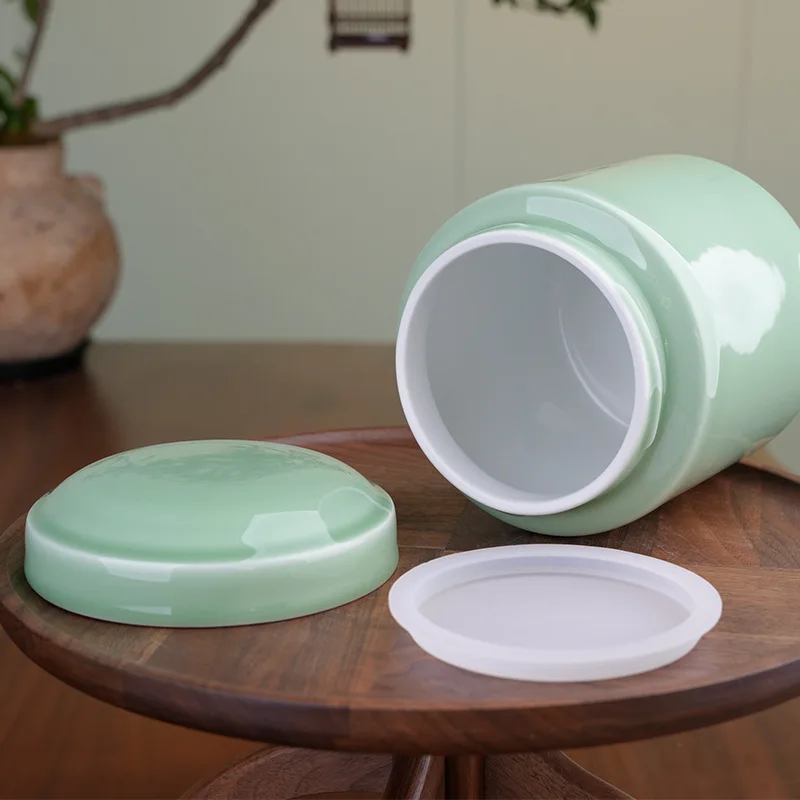 Pet Ashes Storage Memento Ceramic Sealed Jars Silicone Lid Leak-proof Moisture-proof Storage Urns Pet Cat Dog Decorative Caskets - imagen 2