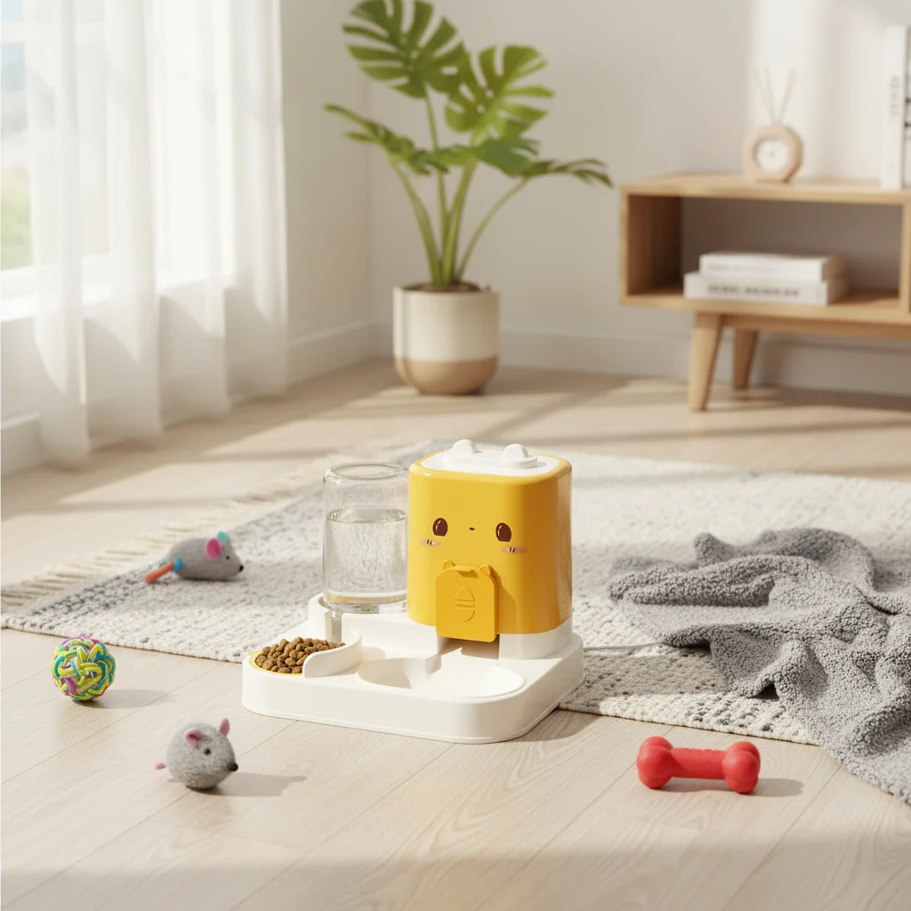 Cuenco 2 en 1 para gatos: alimentador de agua y comida antideslizante
