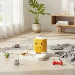 Cuenco 2 en 1 para gatos: alimentador de agua y comida antideslizante