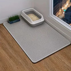 Felpudo antiharena para gatos – Alfombrilla doble capa lavable