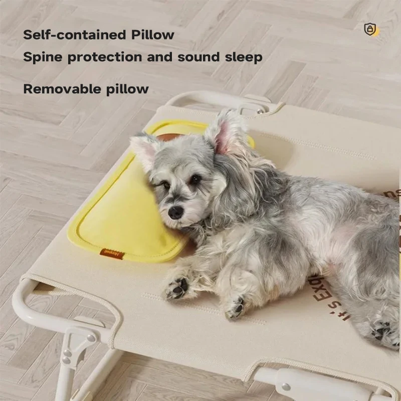 HOOPET เปลสุนัขแบบยกสูง, เตียงสัตว์เลี้ยงสําหรับงานหนักสําหรับสุนัขขนาดกลางขนาดใหญ่, ผ้า Oxford กันน้ําและกันคราบ, แบบพกพาพับได้ - imagen 3
