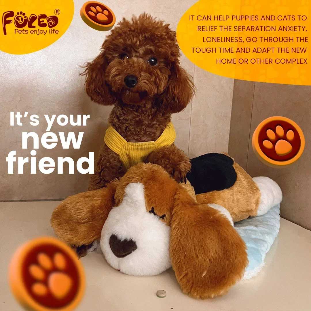 Regalo de Navidad, juguete de latido del corazón para cachorros, alivio del estrés, ayuda calmante para dormir, caja de entrenamiento, juguetes para perros - imagen 5