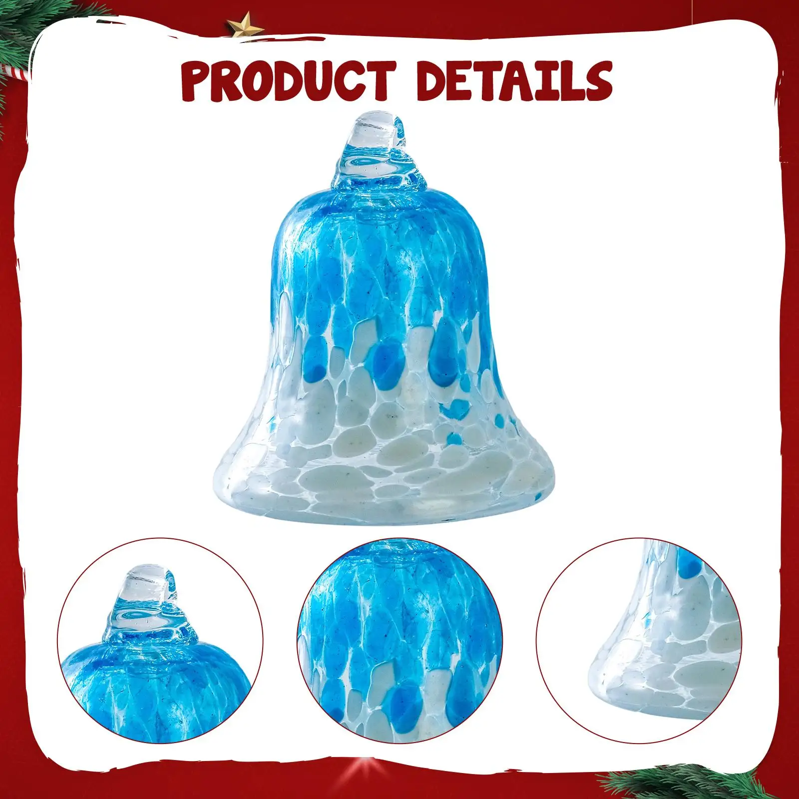 Adorno de campana de Navidad artesanal elegante adorno colgante para árbol de Navidad colgante para oficina puerta festiva cumpleaños sala de estar - imagen 5