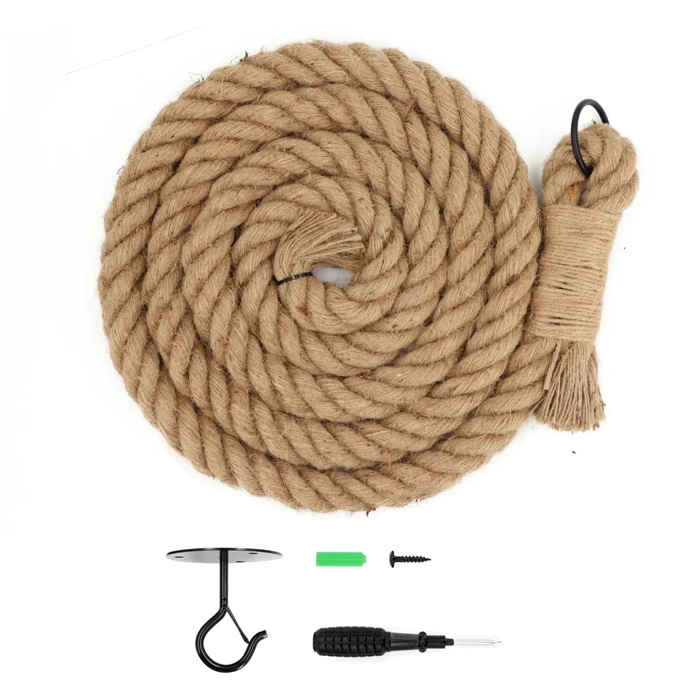 Poste rascador de pared con sisal y escalones de madera para gatos - imagen 5