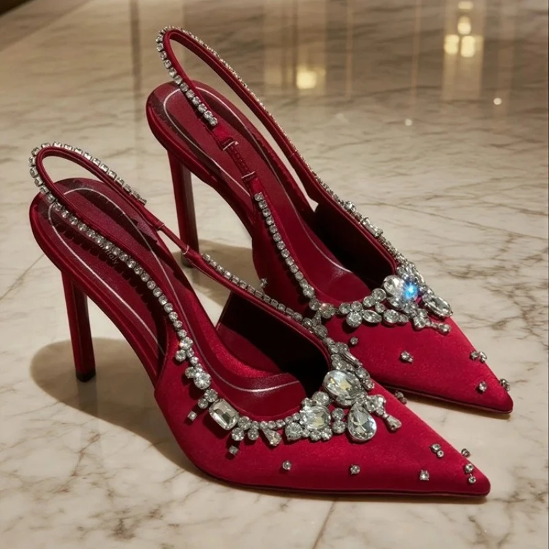 Zapatos de fiesta con pedrería – Tacón alto elegante para bodas y eventos especiales - imagen 3