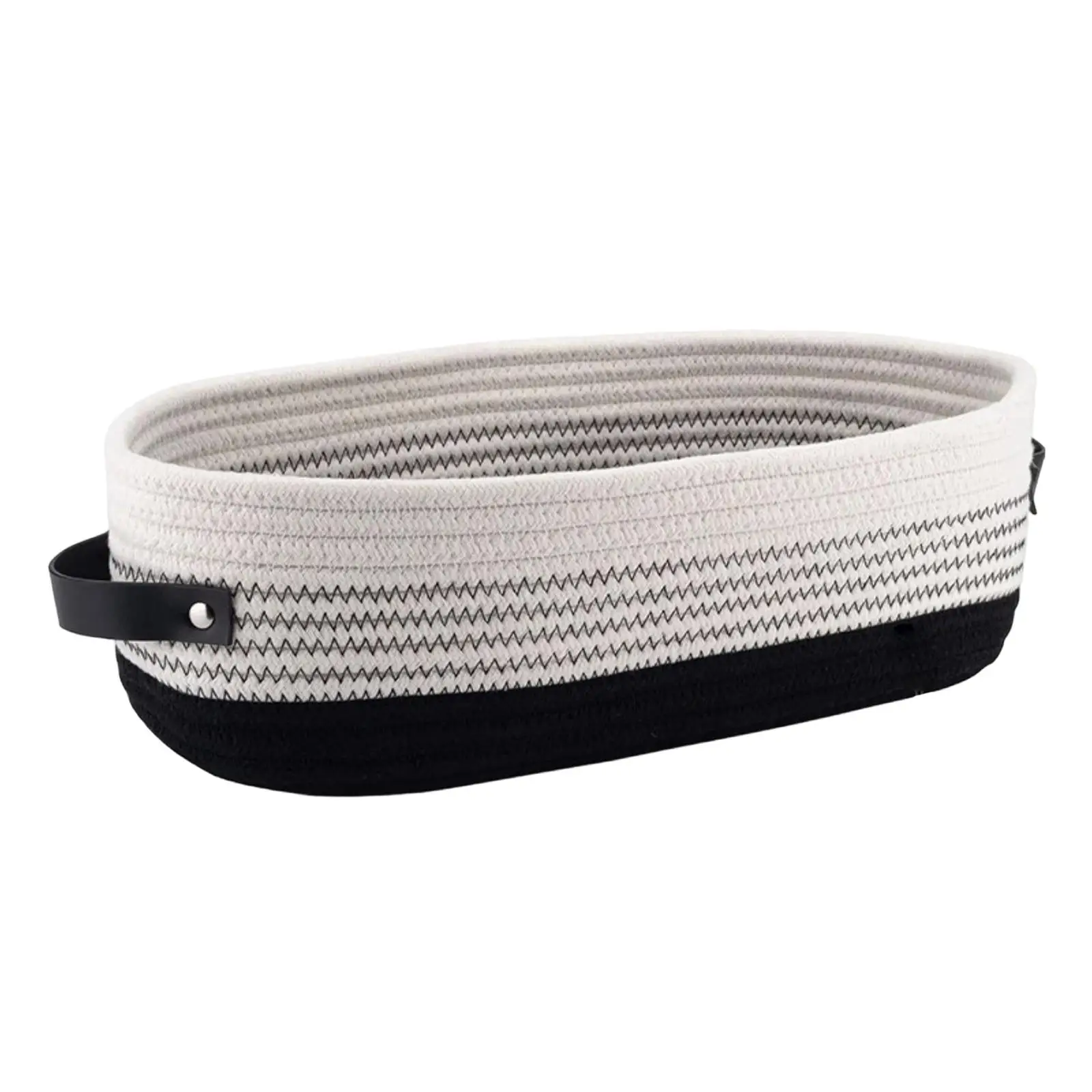 Woven Basket Sundries Container Storage Basket with Handles Bathroom Organizer Bin,for Home,Nursery,Kitchen Tabletop Decor